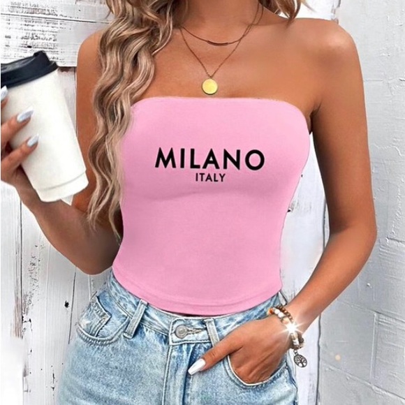Milano Roma Strapless Baby Pink Tube Top. - Picture 2 of 15